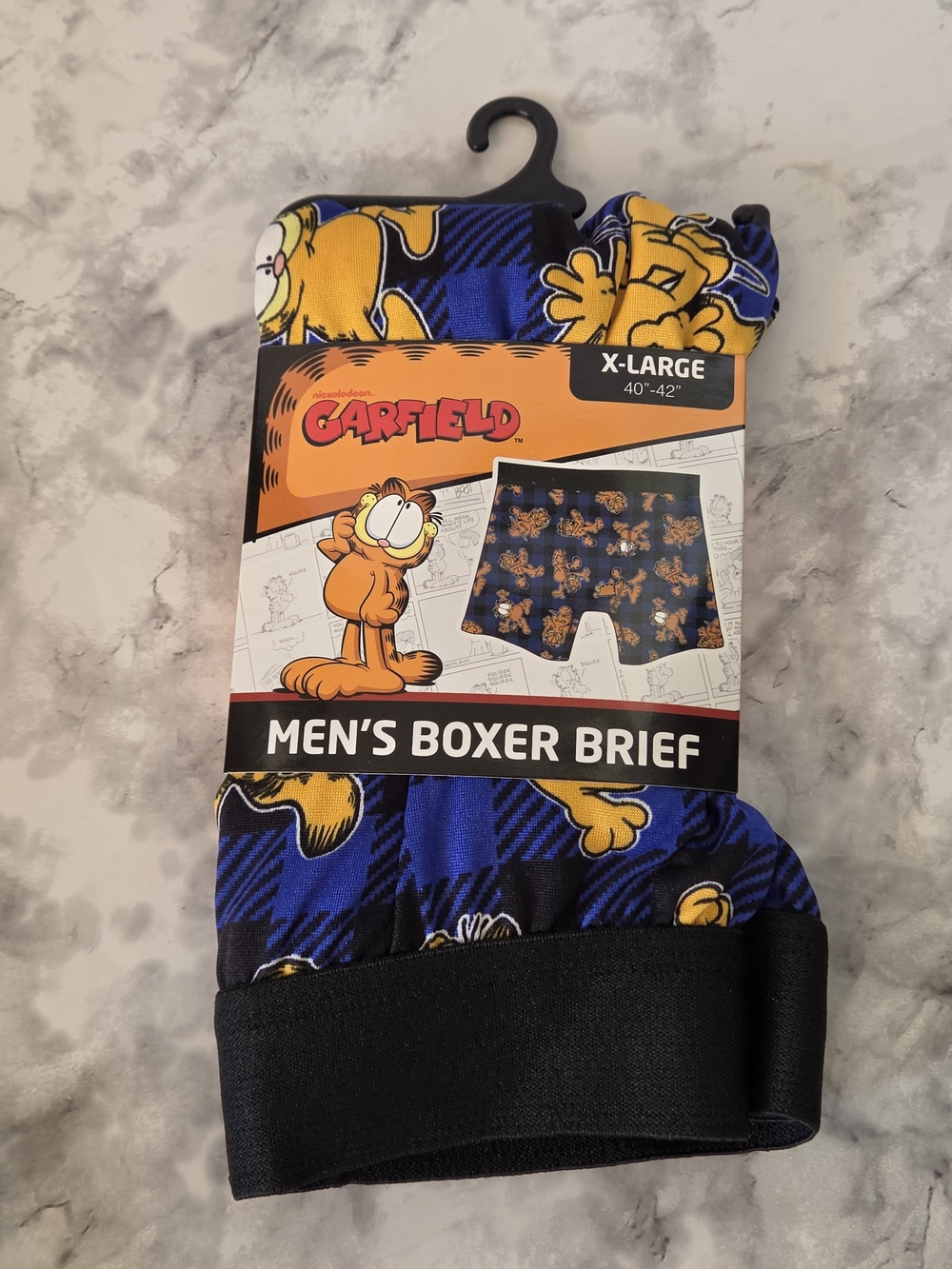 Garfield Men’s Boxer Briefs - Blue/Yellow - X-Large